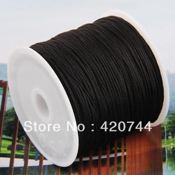

1 0 Roll Black Nylon Chinese Knot Beading Jewelry Cord 1mm CHIC