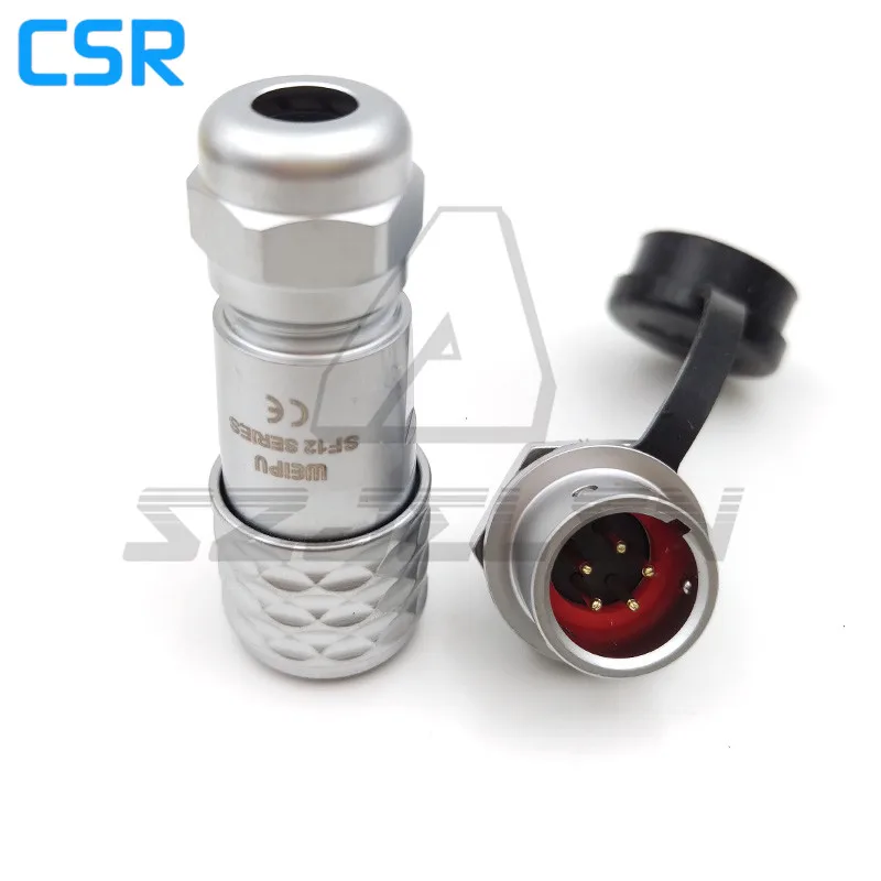

WEIPU SF12 5pin Waterproof connector , Metal pull self-locking connector 5 pin plug and socket , 5pin LED power cable connector
