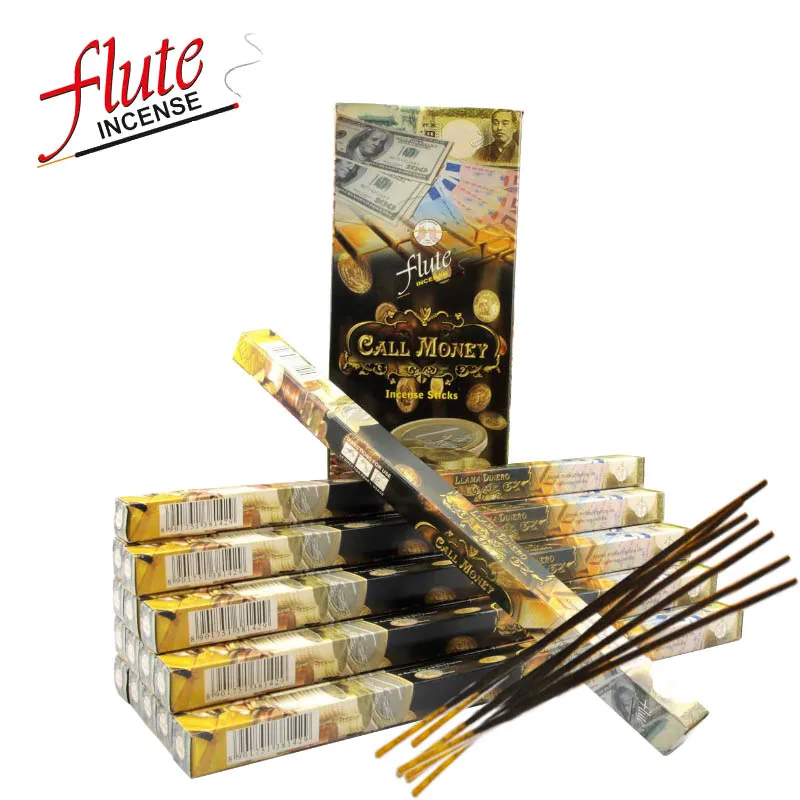

FLUTE 200 Sticks/Pack Call Money Luck Cored Stick Incense Handmade From Indian Burning in Tea House For Aromatic