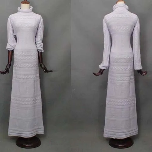 floor length sweater dress
