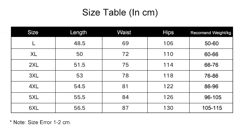 Size Table