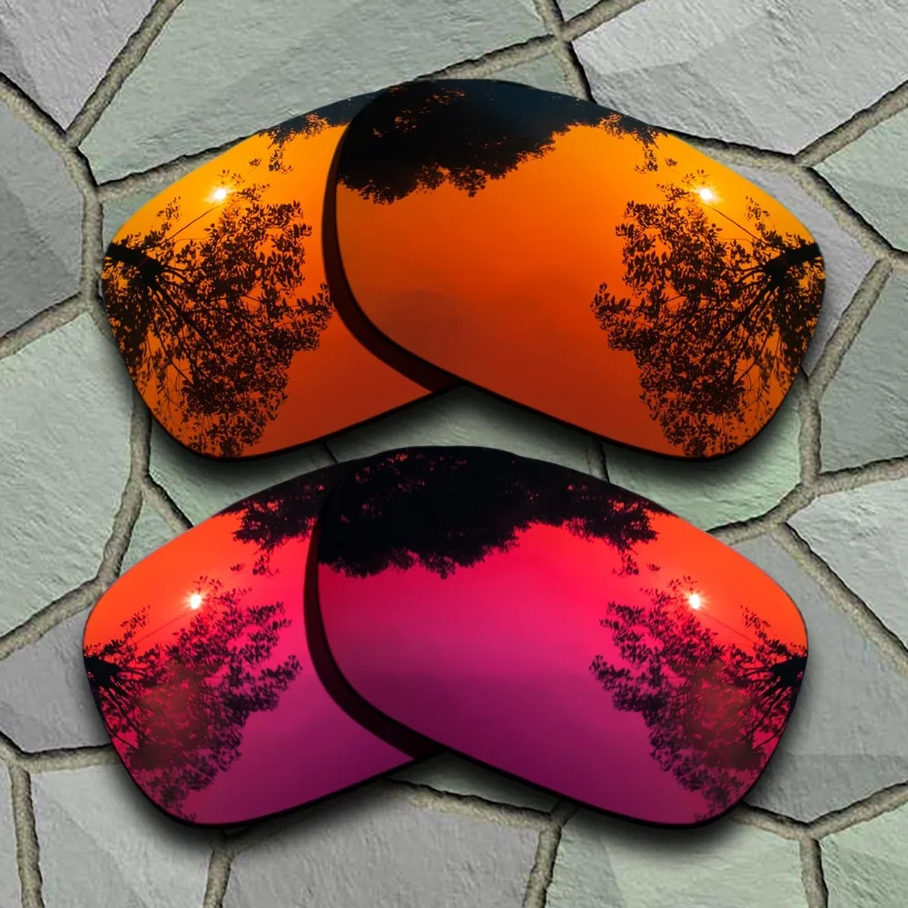 

Red Orange&Violet Red Sunglasses Polarized Replacement Lenses for Oakley Twoface