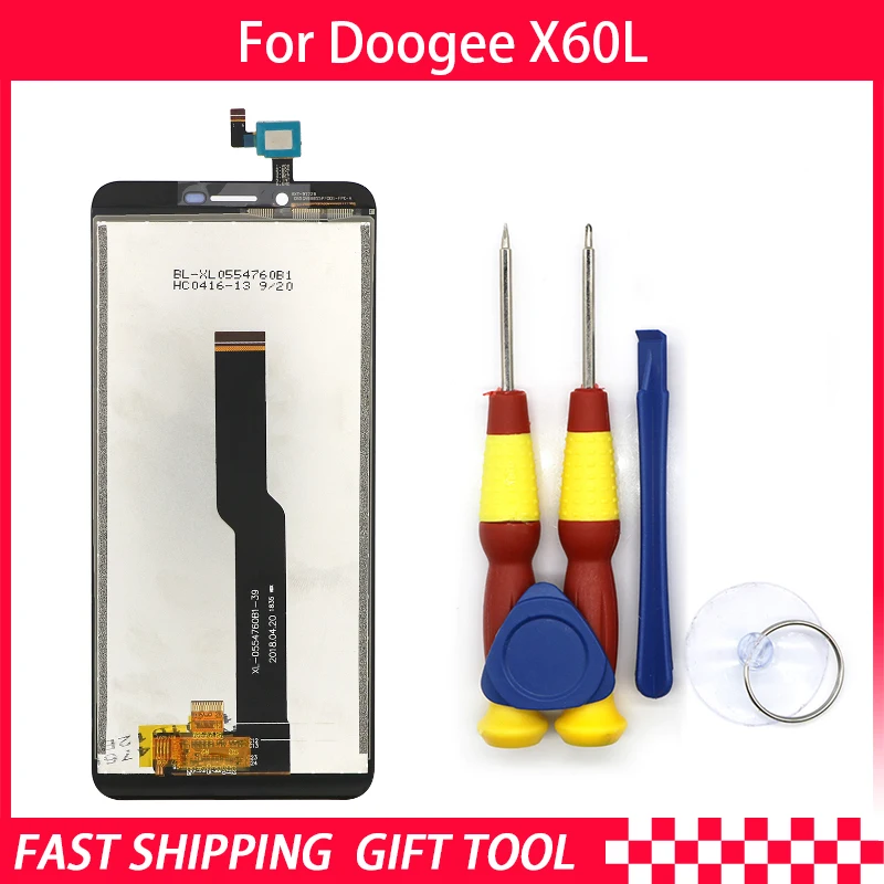 

New original Touch Screen LCD Display LCD Screen For DOOGEE X60L Replacement Parts + Disassemble Tool+3M Adhesive
