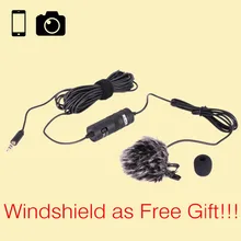 Ulanzi Ligero Micrófono 6 M Boya Mesas BY-M1 3.5mm Micrófono de Condensador para Smartphones/Dslr/Grabadora/Videocámaras/Parabrisas libre