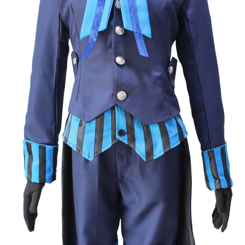 Аниме Черный дворецкий костюм для косплея книга Kuroshitsuji из океана Ciel Phantomhive Униформа полный комплект одежда для Хеллоуин-вечеринки