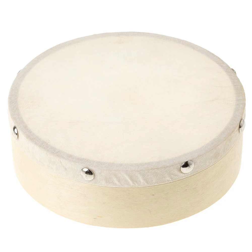 MSOR-Tambourine Natural Skin Without Jingles Percussion Instrument Musical Toy Baby Bebe - 6 Inches | Спорт и развлечения