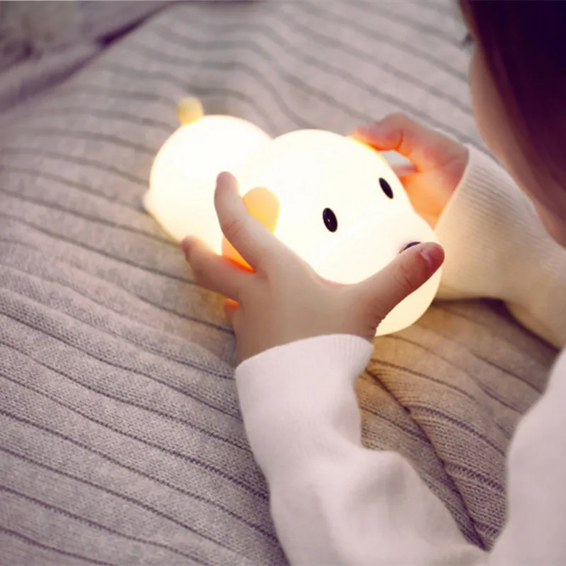 Dimmable Led Night Light Lamp Touch Silicone Puppy Cartoon for Baby Children Kids Gift Bedside Bedroom Living Room Decoration Dimmable Led Night Light Lamp Touch Silicone Puppy Cartoon for Baby Children Kids Gift Bedside Bedroom Living Room Decoration