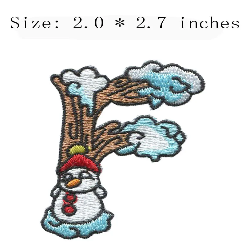 Snowman f embroidery patch 20 wide high qualitydiyaccessorysewing