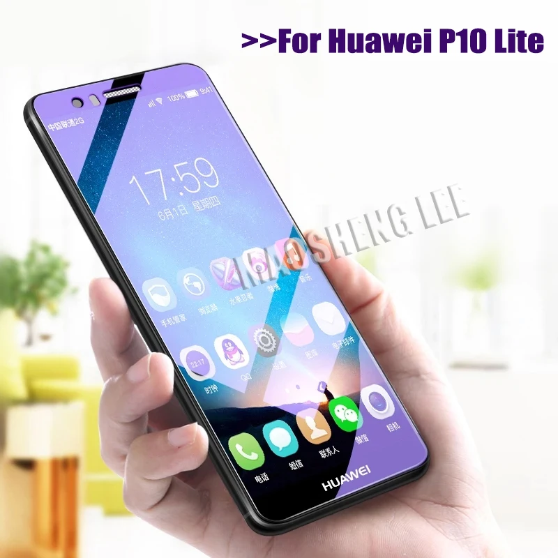 Закаленное стекло для Huawei P10 Lite 2 шт. протектор экрана 9H 2.5D защитная пленка против