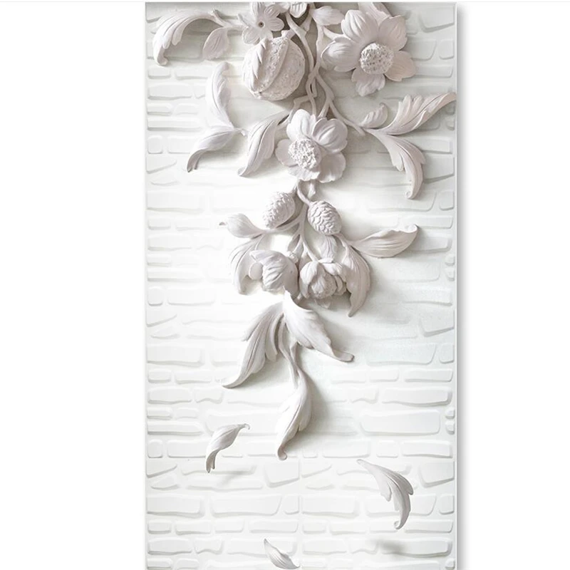 Beibehang пользовательские обои 3d papel де parede Белый Европейский 3D рельеф кирпичная стена крыльцо прохода перегородки ТВ фон обои