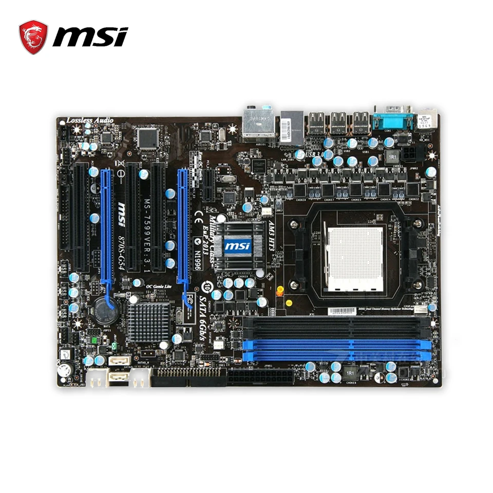 

MSI 870S-G54 Desktop Motherboard 870 Socket AM3 DDR3 16G SATA3 USB2.0 ATX