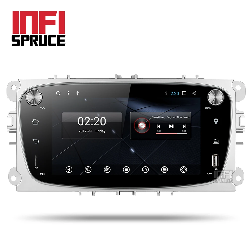 Flash Deal Android 8.1 Car dvd for Ford focus Mondeo S-max smax Kuga c-max 2009 2010 2011 with radio gps media player 1024*600 navigation 2
