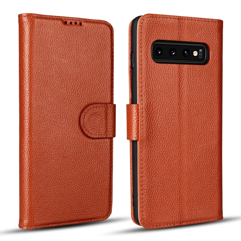 Брендовый чехол-кошелек для samsung Galaxy S10 Plus, роскошный чехол-книжка из натуральной кожи на магните, чехол для телефона s для samsung S10