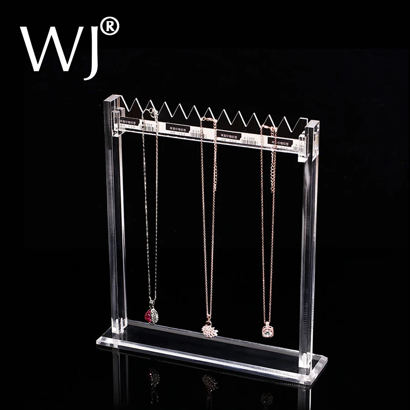 Clear Lucite Easel Pendant Necklace Jewelry Display Rack Stand Organizer Holder Acrylic Bracelet Chain Charm Shop Showcase Shelf 5pcs lot clear acrylic cell phone display stand jewelry easel holder