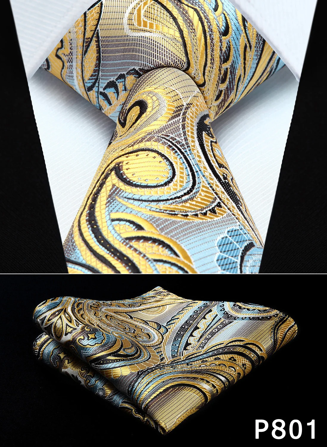  Pocket Square Classic Party Wedding Paisley Floral 3.4