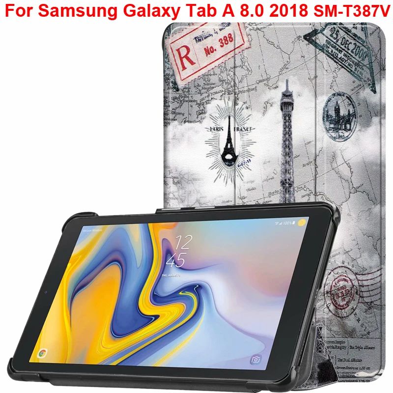 Чехол для Samsung Galaxy Tab A 8 0 2018 модный защитный чехол TabA SM T387V дюйма с милым Рисунком