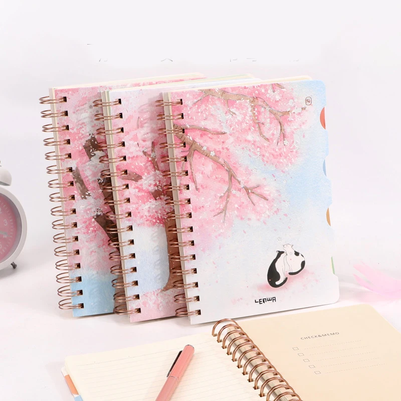 

Simple Small Fresh Horizontal Line Diary Creative Spiral Notebook Notepad