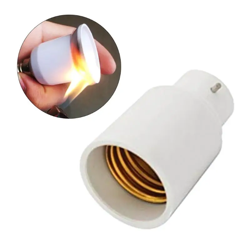 

B22 To E27 Lamp Adaptor Connector Light Base Screw Light Bulb Socket Flame Retardant Bakelite Durable Safe Non Electric leakage