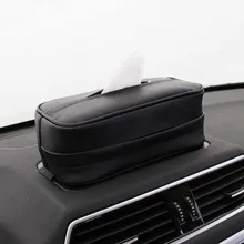 Высокое качество черный искусственная кожа коробка ткани автомобиля с держатель телефона Anyplace козырек от солнца подлокотник блок