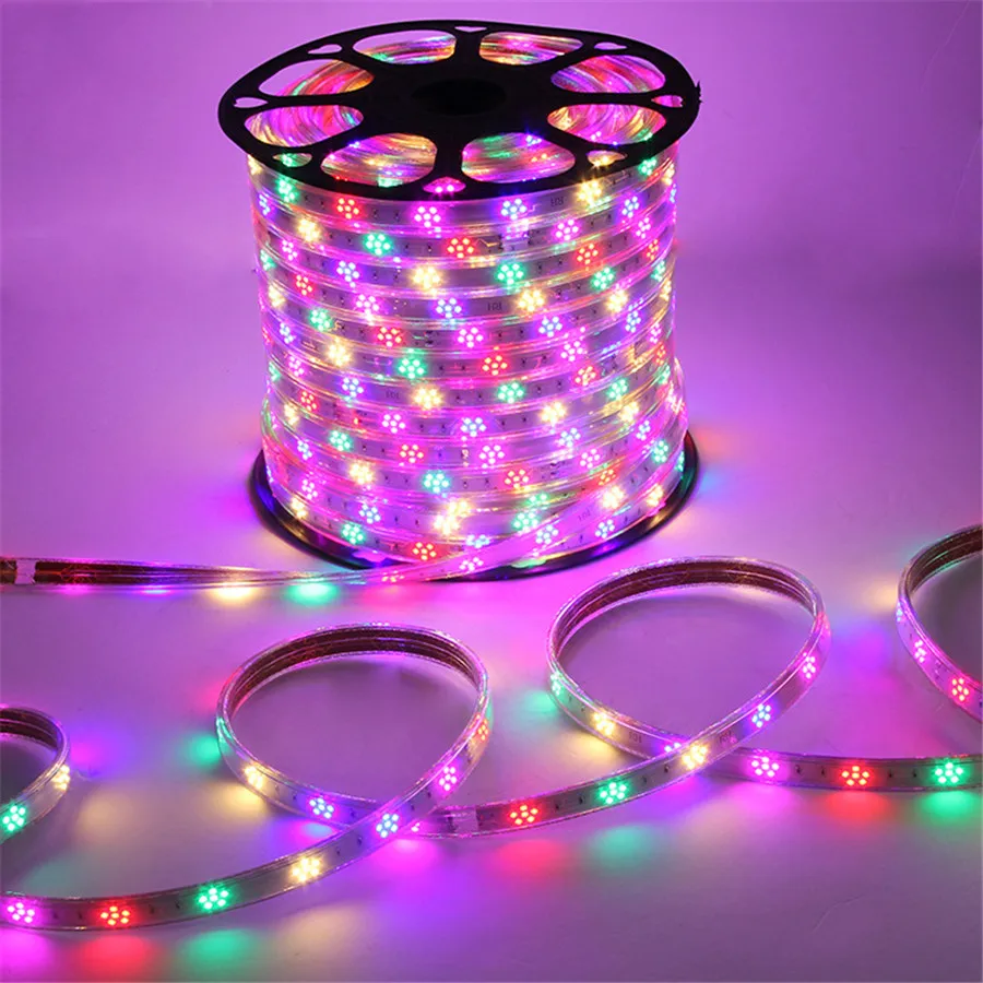 

LED flower colorful light P67 waterproof AC220V 2835 led strip light EUplug Controller 8 Modes 120LEDs Outdoor Garden decoration