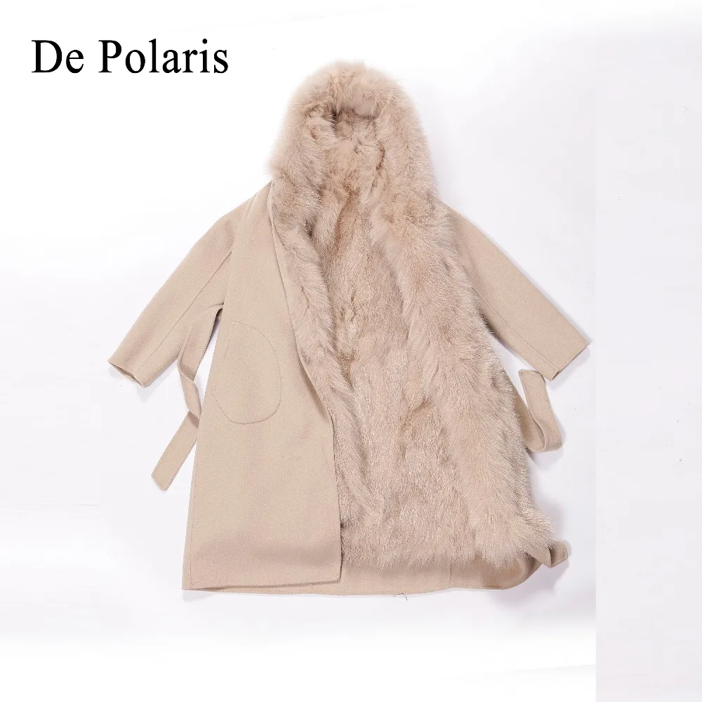 mink coats women Real natural Raccoon fur lining winter jacket Long hooded parkas mink fur coat real fur
