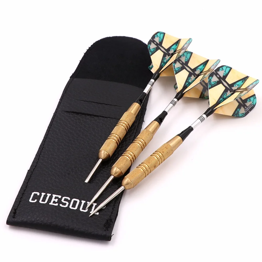 CUESOUL 3 шт./компл. Профессиональный Сталь советы для игры в Дартс 28g/19 г Набор для игры в Дартс с Сумка для Дартс