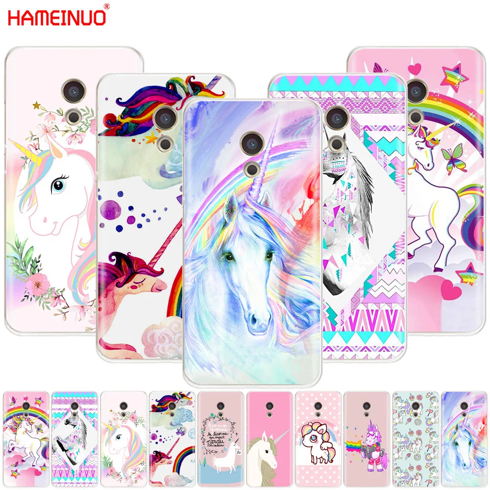 Чехол для телефона HAMEINUO Радужный с милым единорогом Meizu M6 M5 M5S M2 M3 M3S MX4 MX5 MX6 PRO 6 5 U10 U20