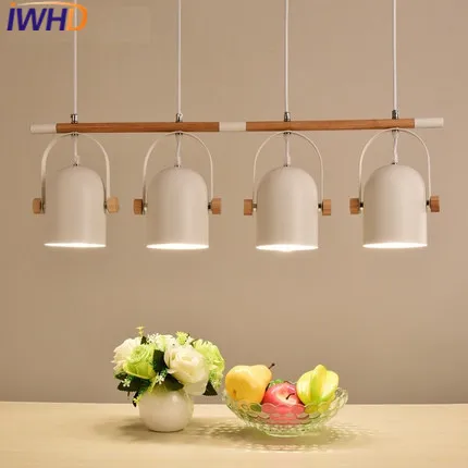

IWHD 4 Heads Hanglamp Restaurant Led Pendant Light Fixtures Fashion kitchen Hanging Lamp Home Lighting Fixtures Hang Lights
