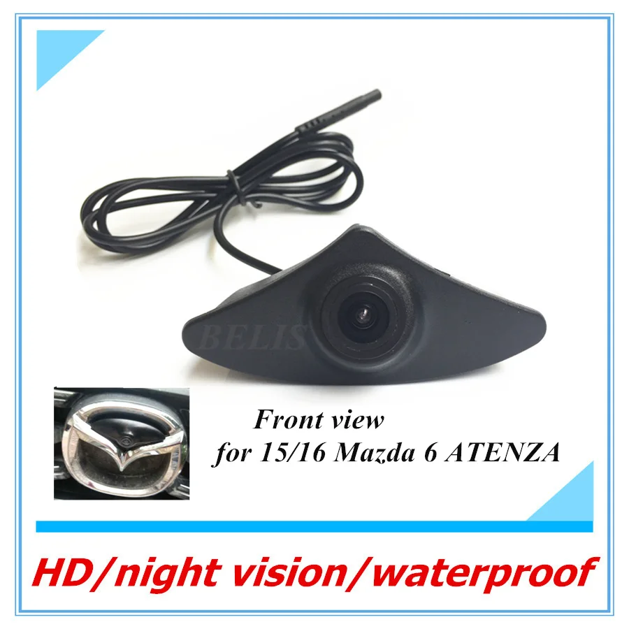 

CCD HD Car Front view Parking auto Camera Waterproof Night Vision Camera For Mazda Logo Front Camera Mazda 6 ATENZA 2015 2016
