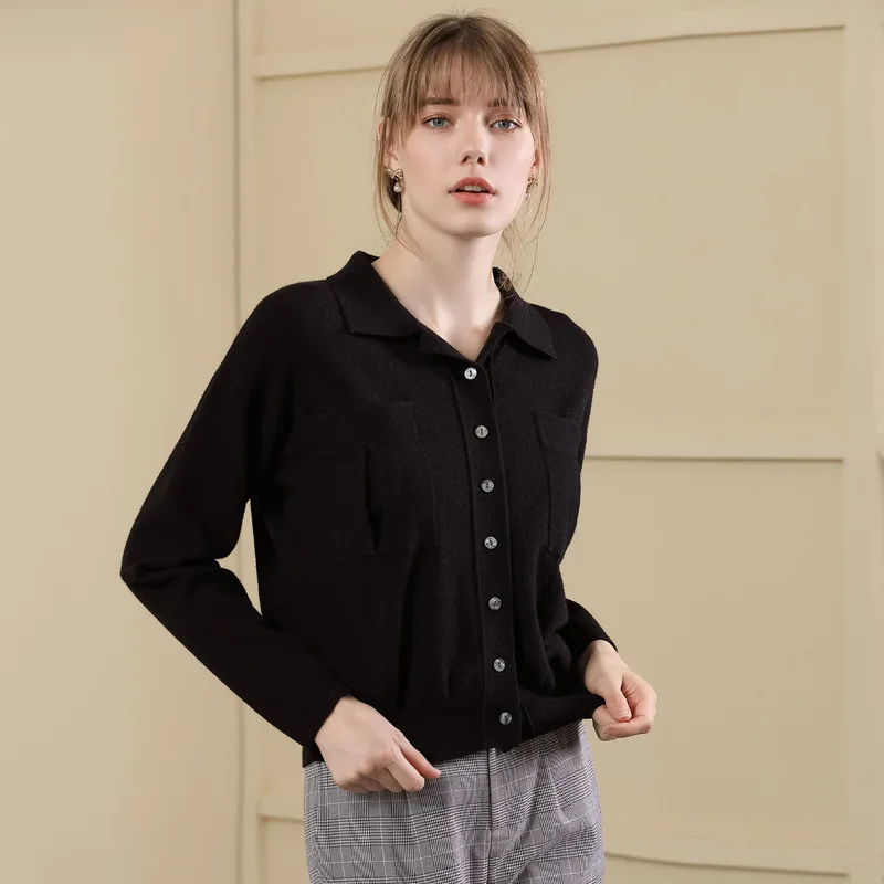 Women's cardigan knitting unlined sweater 2018 New arrival single-breasted Autumn and Winter women's knitted sweater coat 18081