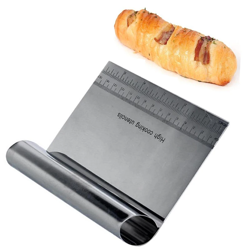 

Stainless Steel Cake Tool Pizza Dough Scraper Cutter Pastry Scale Bread Baker Spatulas Blade DIY Cake Decorating Baking