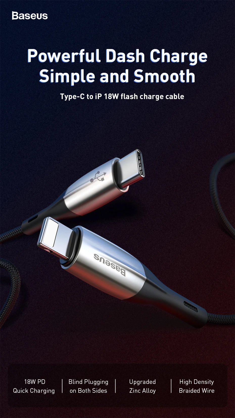 Baseus usb type-C-USB кабель для iPhone 11 Pro Max 18 Вт PD быстрое зарядное устройство type-c USB C кабель для iPhone X XS 8 шнур для передачи данных