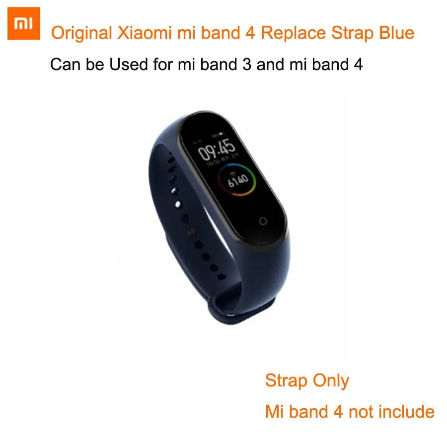 Xiaomi mi, ремешок 3 и 4, умный браслет, смарт-браслет, mi Band 3/4, сменный смарт-браслет, напульсники - Цвет: strap blue