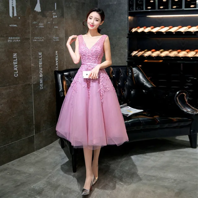 Sleeveless Tea Length Dresses