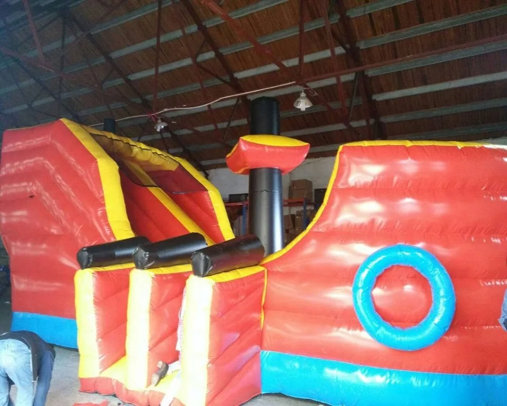 

Inflatable ship Obstacle Course Large Inflatable ship slide Inflatable Fun City For Kids And Adults