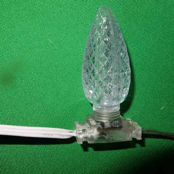 

NEW! 100nodes C9 DC12V WS2811 LED technicolor pixel;IP68;with epoxy resin filled;transparent PC material and clean wire