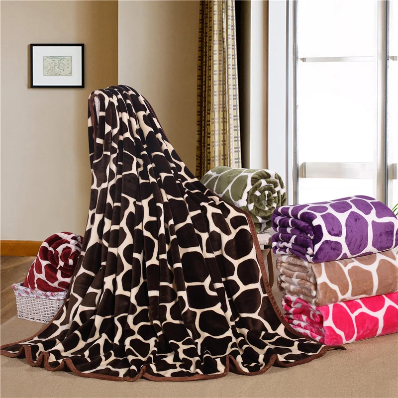 

Deep Brown Color Stone Block Patterns Bedding Bed Blanket Cover For Sofa/ Travel/ Car Plaids Soft Bedspread 200X230cm Size