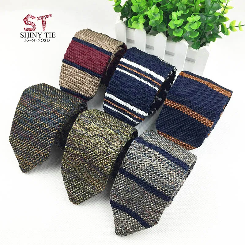 Мужской трикотажный галстук для отдыха, треугольные полосатые галстуки, ширина 7 см, тканевый галстук, британский стиль, обтягивающий галстук,, вечерние