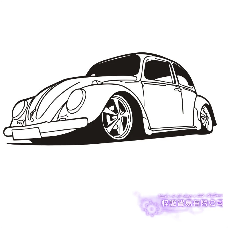 Car Sticker Beetle Vehicle Decal Classical Cars Posters Vinyl Wall Decals Pegatina Quadro Parede Decor Mural Car Sticker