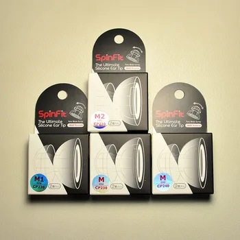

1 Pair(2 pcs) SpinFit CP220 CP230 CP240 360 Rotated In-ear Earphones Patented Silicone Eartip Innovative Technology Eartips