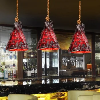 

Nordic Loft Style Creative Resin Droplight LED Vintage Pendant Light Fixtures Dining Room Bar Hanging Lamp Decor Home Lighting