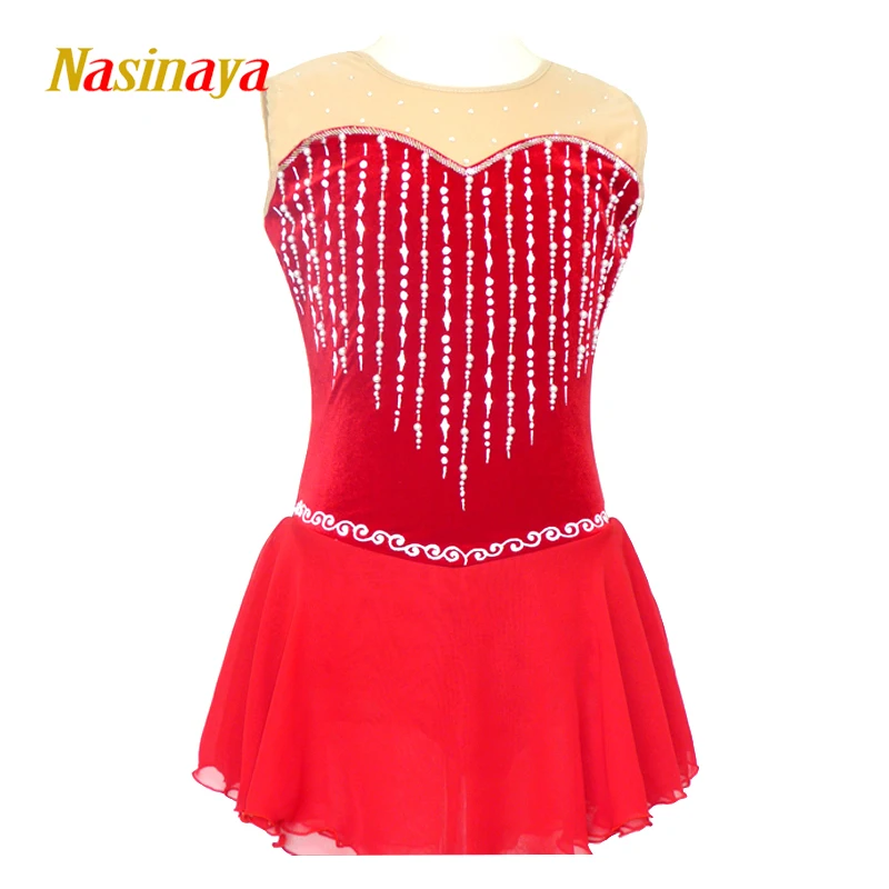 

Nasinaya Figure Skating Dress Customized Competition Ice Skating Skirt for Girl Women Kids Patinaje Gymnastics Performance 189