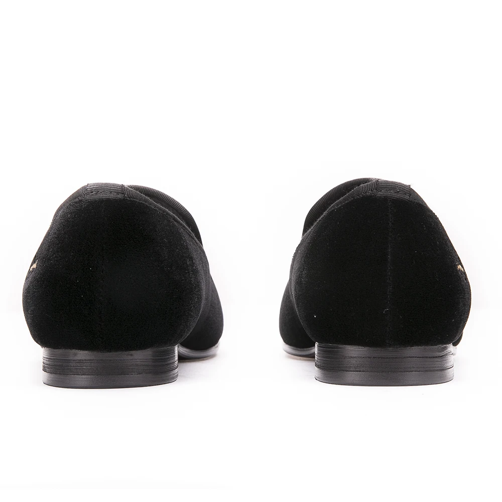 Mocassins Veludo Casamento Feitos 14 Tamanho Bordados Ouro Moda Homens Black E À Dos Sapatos Mão Nos Shoes Festa De Estilo Novo 6 Liso Freeshipping wnS0IqfZx