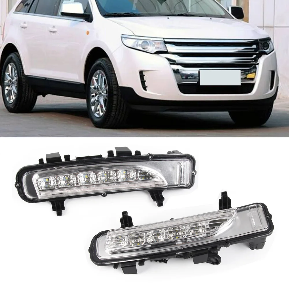 

NOVSIGHT Daylight for Ford Edge 2009-2014 Auto Car LED Daytime Running Light Driving DRL + Yellow Turn Signal D30