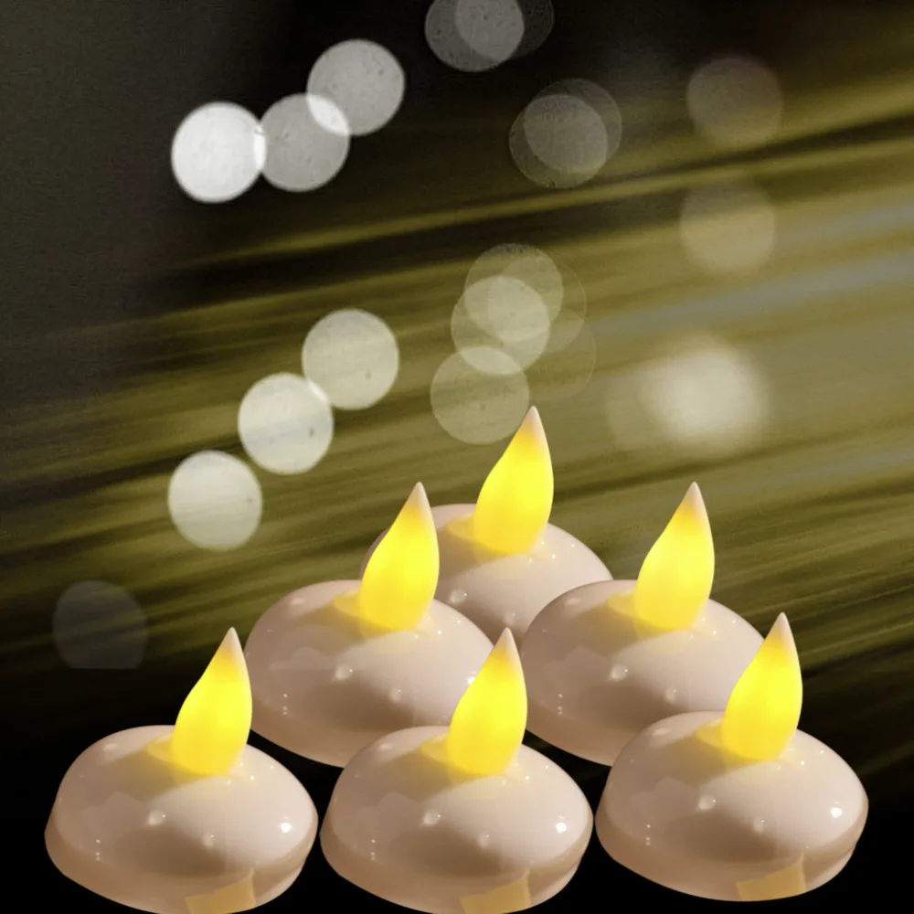 Водонепроницаемая светодиодная свеча для свадьбы 60 шт.|led candle|waterproof led candlevelas flotantes