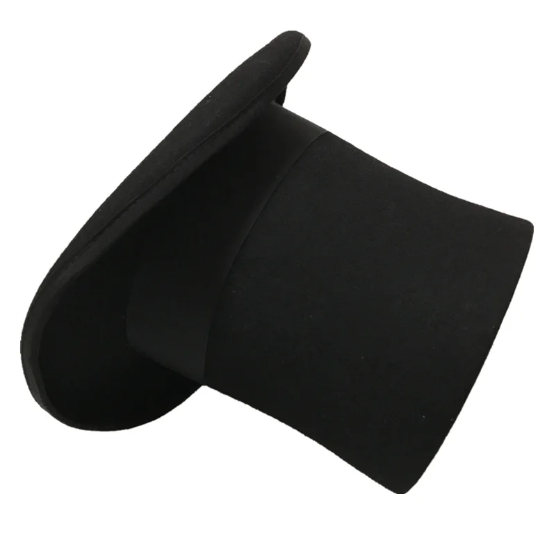 18cm Black Red Gray High Wool High Top Hat For Men And Men Chapeau Fedora Magician Felt Vintage Party Church Hats S M L XL