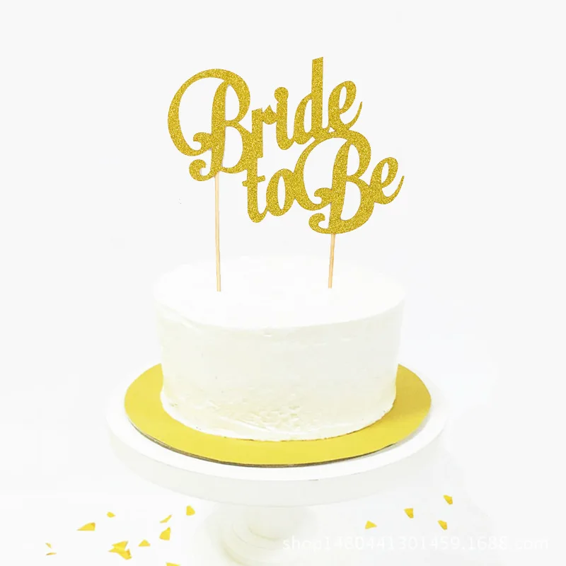 Свадебный торт Топпер кексы флаг команда невесты свадебный душ Золото Серебро блестящая бумага девичник Гавайская Свадебная вечеринка