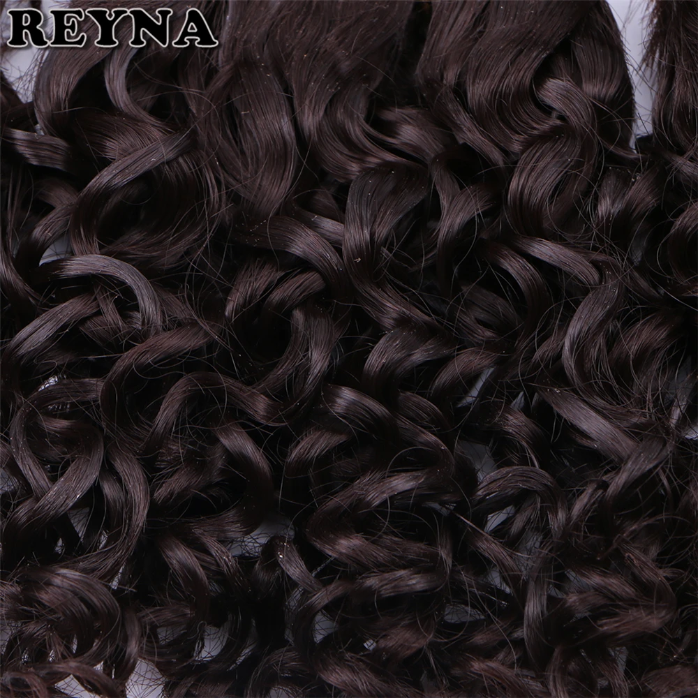 REYNA Kinky Curly синтетические волосы для женщин высокая температура волокно Ткань пучки волос 6 шт. 210 г 8 "дюймов химическое наращивание волос