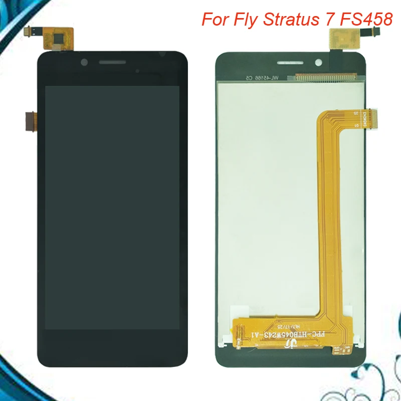 Для FLY FS458 Stratus 7 FS 458 сенсорный экран с ЖК-дисплея в сборе черный дигитайзер