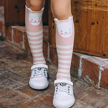 Cotton Knee High Socks For Kids Girl Cute Panda Cat Fox Cartoon Long Socks Children Winter Boot Socks